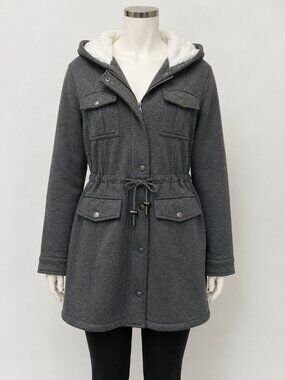 Torrid Sherpa Lined Hooded Anorak Coat Gray Size 00